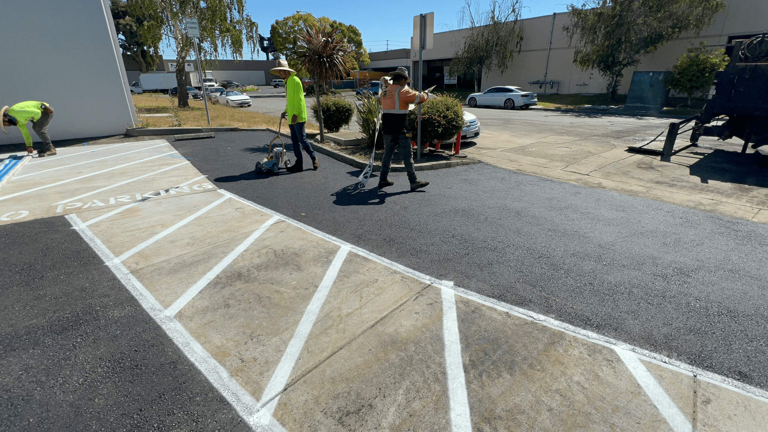 Asphalt and ADA striping