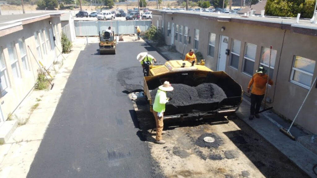 Apartment Complex Asphalt Repair 1 We Love Paving services in Sunnyvale. Professional paving contractor serving Sunnyvale and Stanford areas.