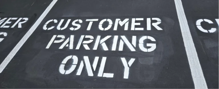 Designated parking for customers only