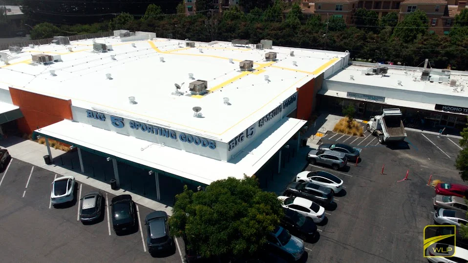 Richmond 1 Aerial view of a sporting goods store.