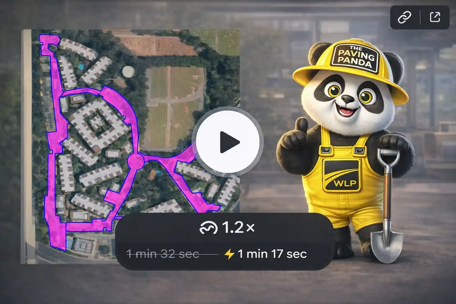 Map with highlighted path and character