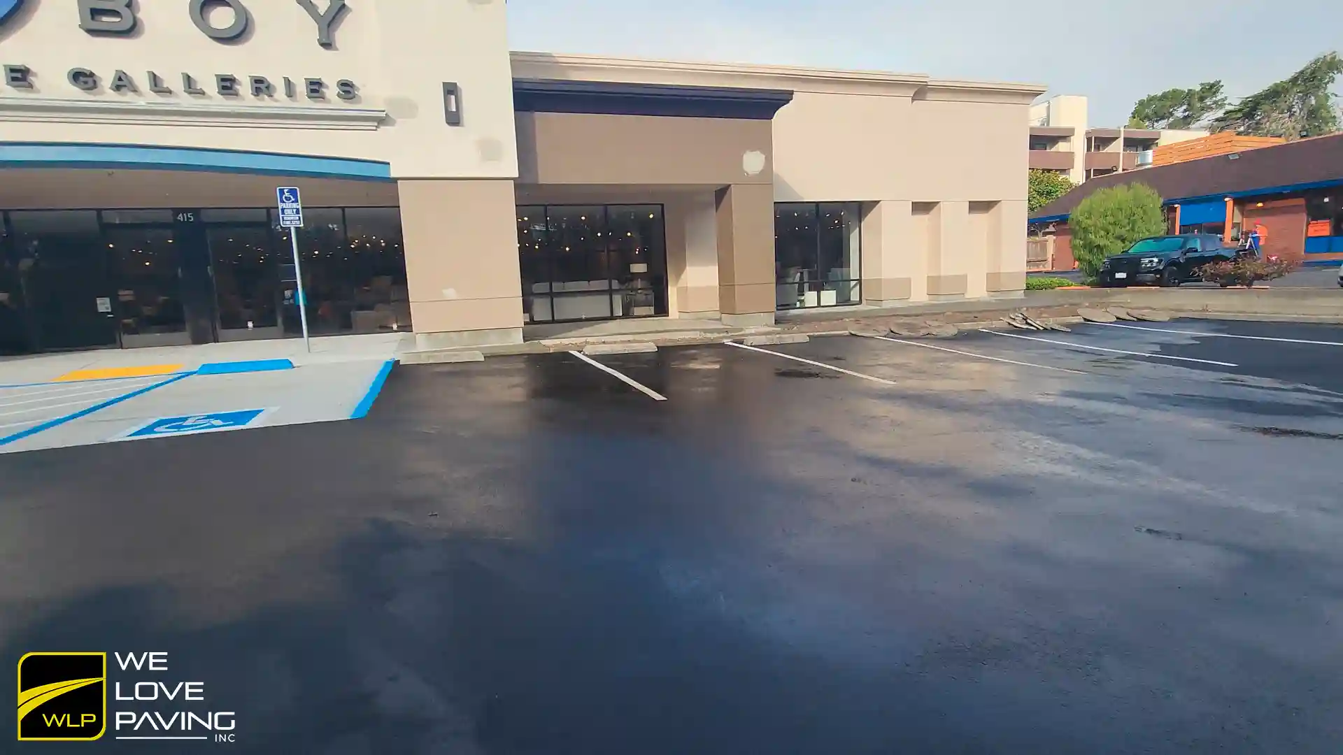 Project Gallery 22 Freshly paved Parking Stop Installation in California
