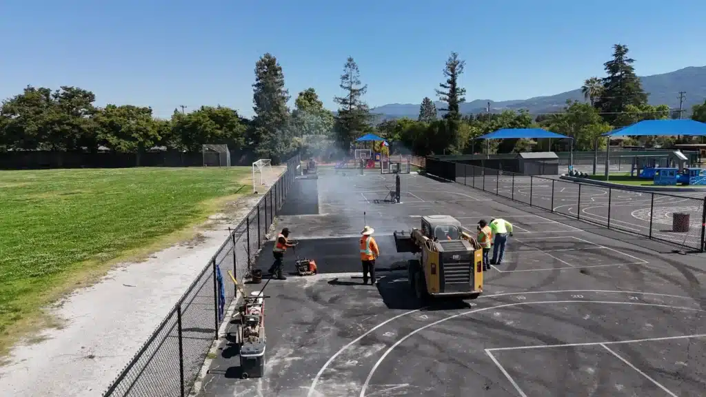 Heavy Trucks on new Asphalt 1 asphalt-paving-work-team in San Francisco