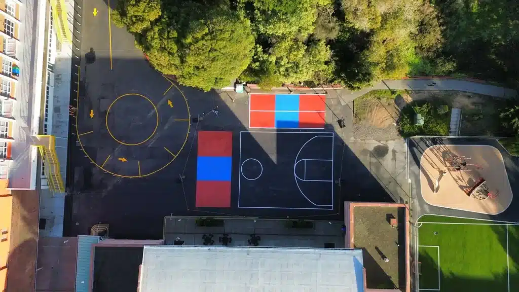 Campus Walkway Maintenance 3 design-painting-thermoplastic-courts in San Francisco